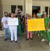 Trabalhadores do Hospital Veredas voltam a protestar após seis meses sem salários