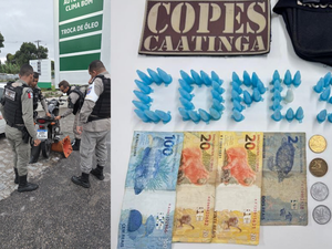 PM apreende drogas e moto adulterada durante ações em Olho D’Água das Flores e Maceió