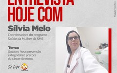 Coordenadora do programa Saúde da Mulher da SMS, Sílvia Melo, concede entrevista sobre Outubro Rosa ao Na Mira da Notícia