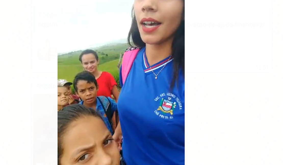 [Vídeo] Estudante denuncia falta de transporte escolar em Chã Preta