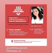 Camila dos Santos Cavalcante, precisa de doações de sangue do tipo A+