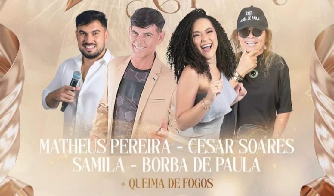 Réveillon de Arapiraca terá shows gratuitos e queima de fogos