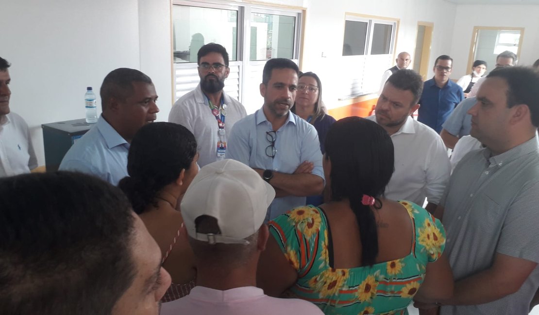 Durante visita às obras de creche, Paulo Dantas fala sobre chuvas em Alagoas