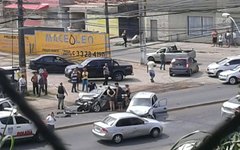 Colisão de carros na Via Expressa deixa quatro pessoas feridas