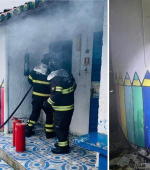 Incêndio atinge escola e mobiliza bombeiros em São Sebastião, no Agreste