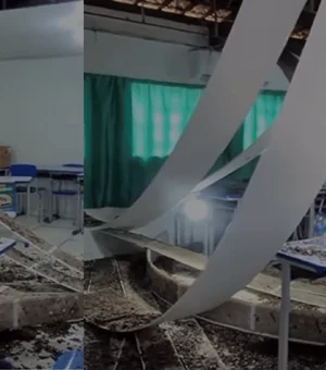 Forro de escola desaba durante votação do segundo turno em Pilar