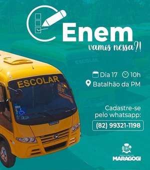 Prefeitura de Maragogi disponibiliza transporte para estudantes no Enem