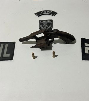 Homem é preso com revólver calibre 38 no bairro Primavera, em Arapiraca