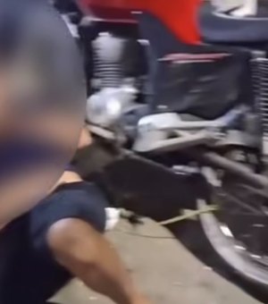 Motociclista fica desacordado após perder controle da moto em trevo do BPRv, em Arapiraca