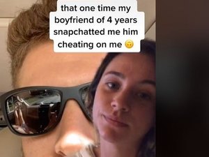 Mulher descobre traição pelo reflexo dos óculos escuros do namorado