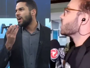 Apresentador liga ao vivo para a polícia após agressão a repórter