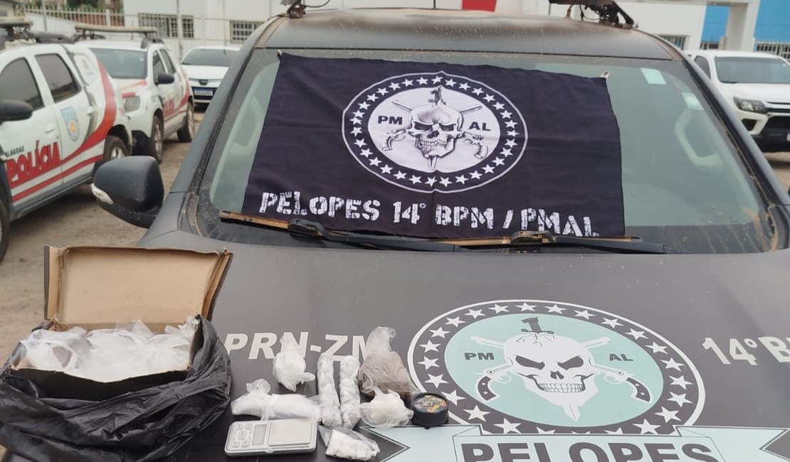 Polícia apreende drogas na residência de suspeito no município de Joaquim Gomes