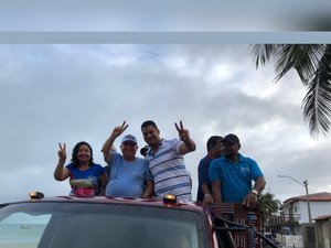 Sérgio Lira e Gabriel Vasconcelos fazem 1º ato de campanha em Maragogi