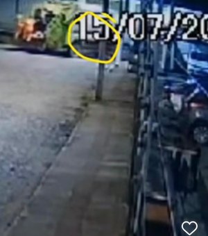 Vídeo mostra momento em que gari é atropelado pela caçamba de lixo