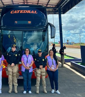 PRF realiza operação voltada à proteção das mulheres nas rodovias em São Miguel dos Campos