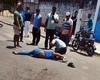 Motociclista fica ferido após acidente em frente ao Fórum de Campo Alegre