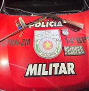Homem foge da polícia e arma de fogo é apreendida no município de Novo Lino