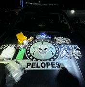 Maconha, cocaína e crack são apreendidos durante ação da polícia em Messias