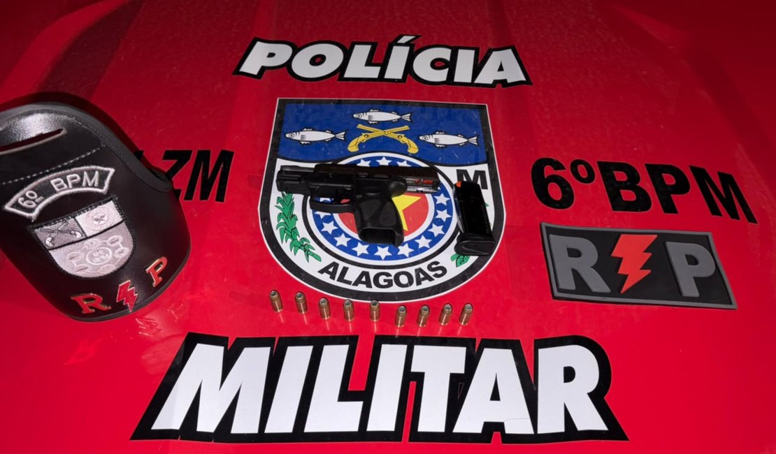Homem é detido com pistola de uso restrito no município de Maragogi