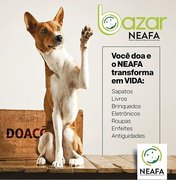 Neafa vai realizar 9ª edição de bazar em prol dos animais domiciliados na ONG