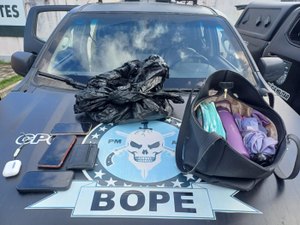 Bope prende suspeito com aparelhos eletrônicos roubados na Grota do Moreira