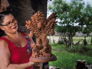 Artesã alagoana Sil de Capela expõe sua arte no Museu Théo Brandão