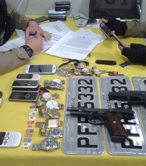 Polícia prende quadrilha que roubou  mais de R$ 1 milhão em  AL e PE
