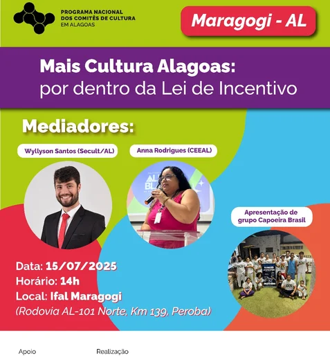 Roda de Conversa em Maragogi vai discutir Lei de Incentivo Cultural