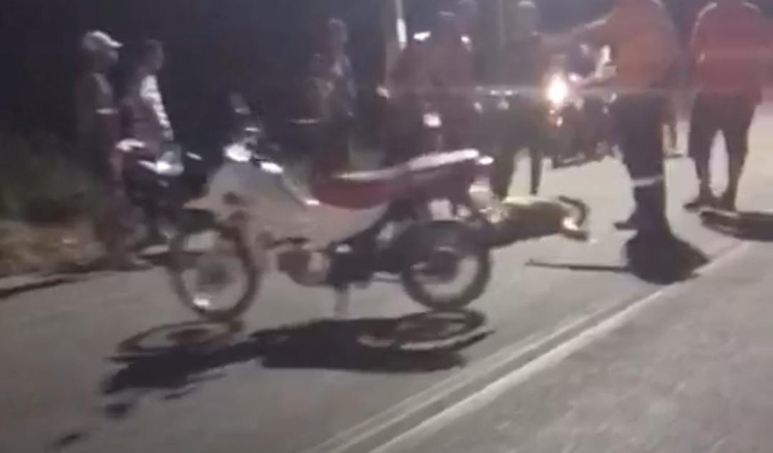 Motoqueiro fica ferido ao sofrer acidente em Porto Calvo