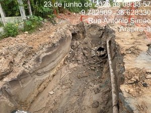 Prefeitura descarta ligação entre obras e falta de água na Canafístula, em Arapiraca