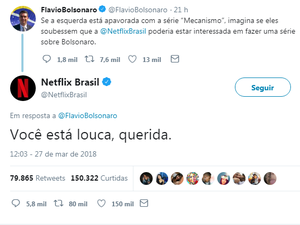 Netflix desmente Flávio Bolsonaro a respeito de série sobre seu pai