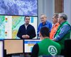 Na Sala de Alerta, governador em exercício e secretário Vitor Pereira monitoram situação das chuvas em Alagoas