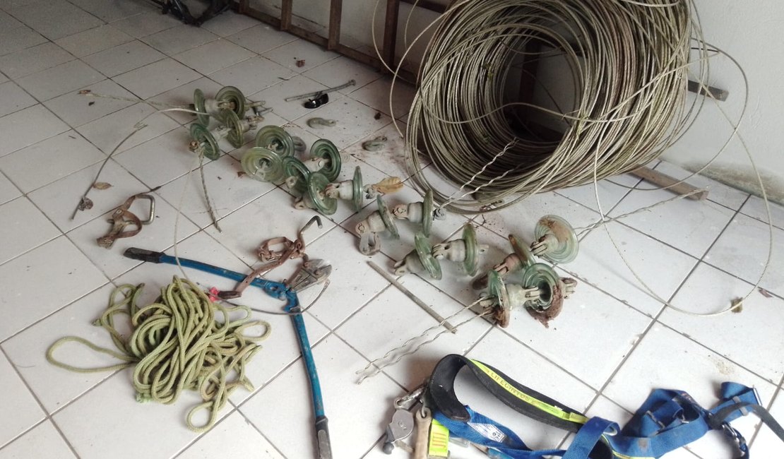 Homens são detidos com aproximadamente 600m de fios de alta tensão em Arapiraca