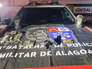 Comparsa de traficante é preso com arma e drogas em Rio Largo
