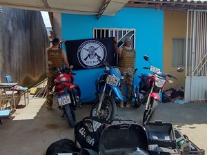 PC recupera três motos roubadas numa casa no bairro Cidade Universitária