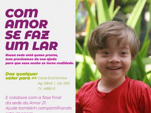 Amor 21 inicia campanha para conclusão de sede