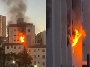 MG: bombeiros controlam incêndio em apartamento e salvam moradora