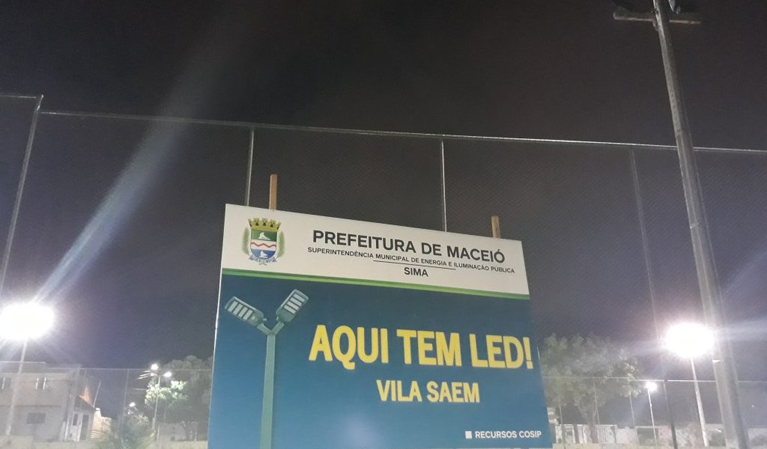 Bairros de Maceió ganham mais de 600 luminárias de LED em 2018