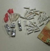 Polícia prende suspeito com crack e cocaína em Palmeira dos Índios