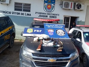 Suspeito de integrar quadrilha de roubos é preso em Joaquim Gomes