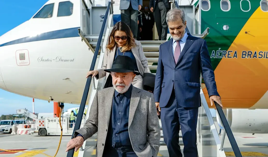 Lula chega a Roma para eventos sobre segurança alimentar