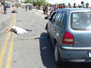 Colisão entre carro e moto deixa um motociclista morto