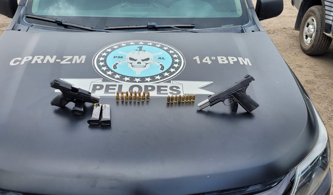 Polícia prende dois homens por posse irregular de arma de fogo em Joaquim Gomes