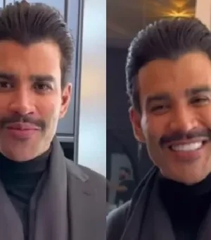 Gusttavo Lima raspa barba e reaparece apenas de bigode