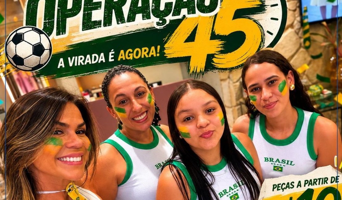 Loja feminina de Arapiraca lança “Operação 45” inspirada nos minutos finais de uma partida de futebol