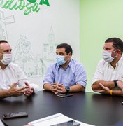 Luciano pede prioridade no Plano Sanitário durante reunião com a Casal