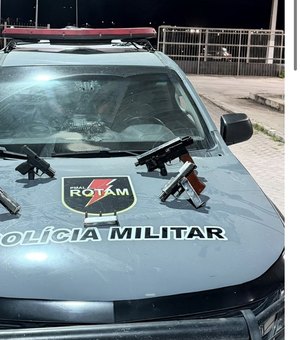PM prende homem e apreende submetralhadora e pistolas caseiras em União dos Palmares