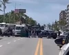 Funcionários da BRA avenida na Jatiúca em protesto contra atraso salarial
