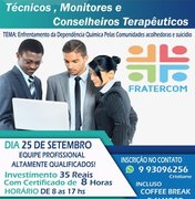 Fratercom promove curso para formação de monitores e conselheiros terapêuticos em Arapiraca