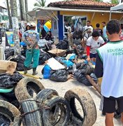 Duas toneladas de lixo são recolhidas na Praia de Maragogi em ação voluntária